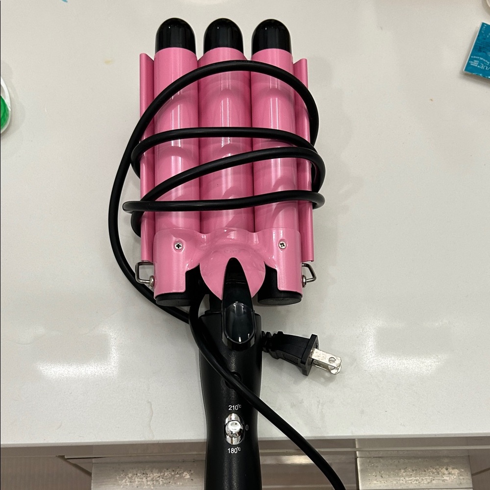 Pink 3 Barrel Hair Waver